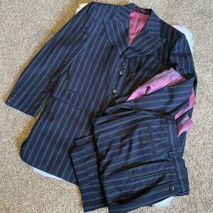 Valentino Ferrel Italy Suit Jacket Vest Pants Set‎